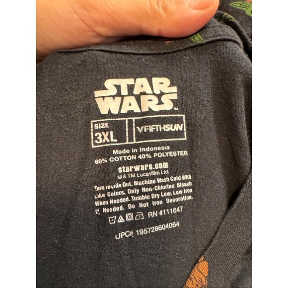 Star Wars Grogu All-Over Print Tee | The Mandalorian Baby Yoda Shirt – Size 3XL - Picture 5 of 5